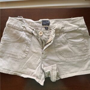 BeBop Women's High Waist Cream Shorts